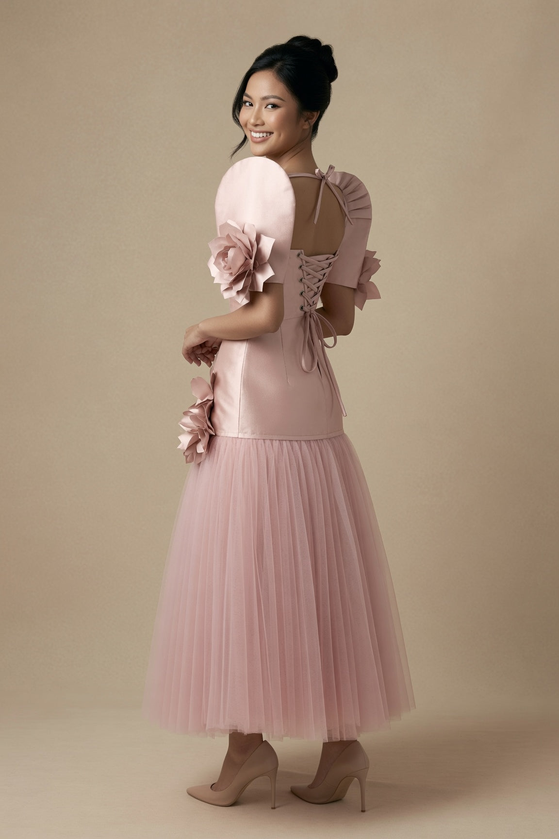 Filipiniana Gown Pink For Weddings and Special Events