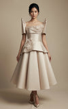 Beige Filipiniana Dress