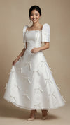 White Filipiniana Dress