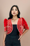Classic Red Filipiniana Bolero