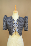 Elegant Black Pinilian Filipiniana Bolero