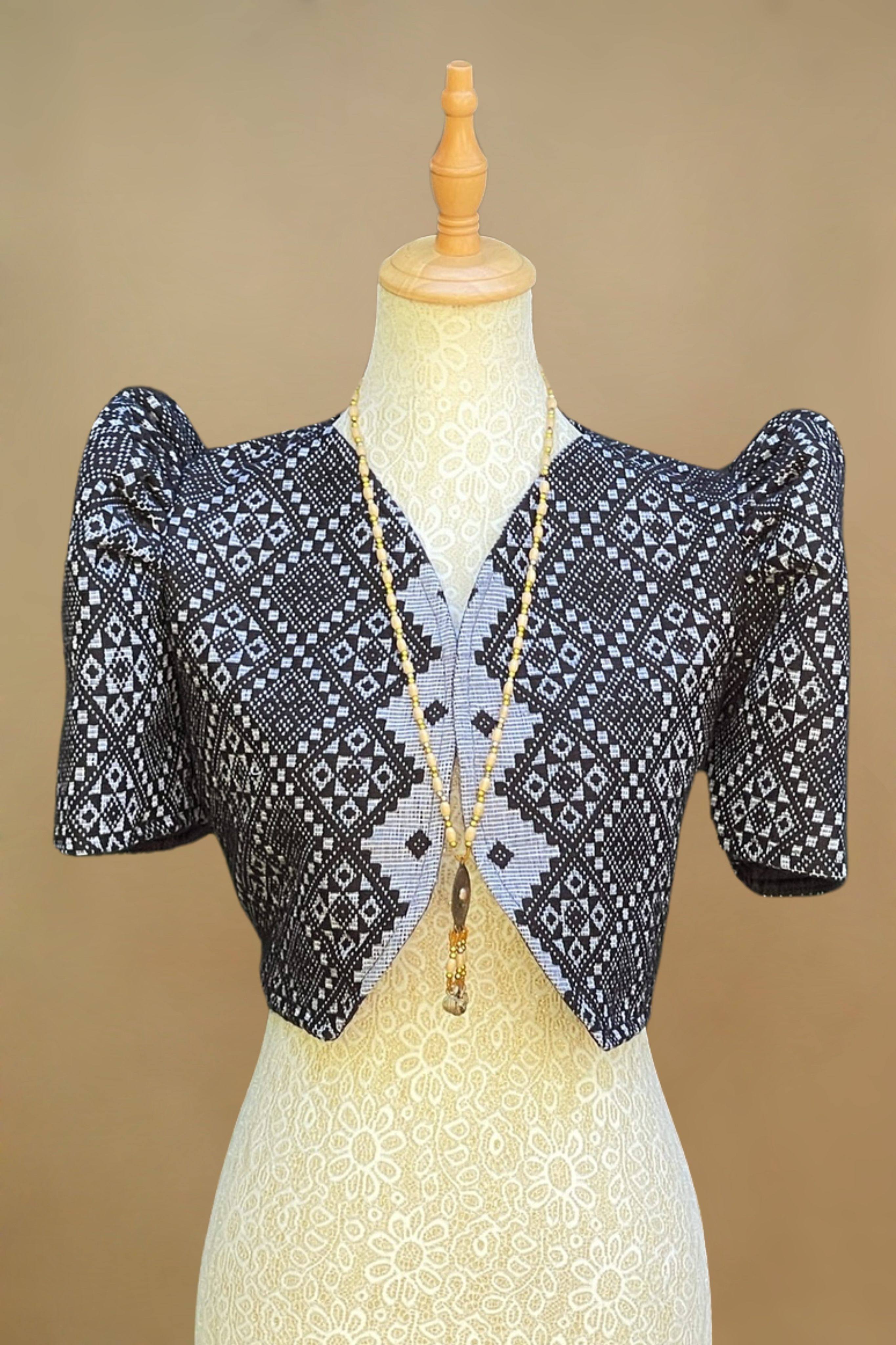 Modern Black Pinilian Bolero
