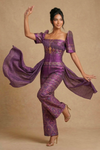Ethnic Filipiniana Purple Jumpsuit