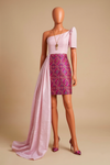 One side shoulder Filipiniana Dress