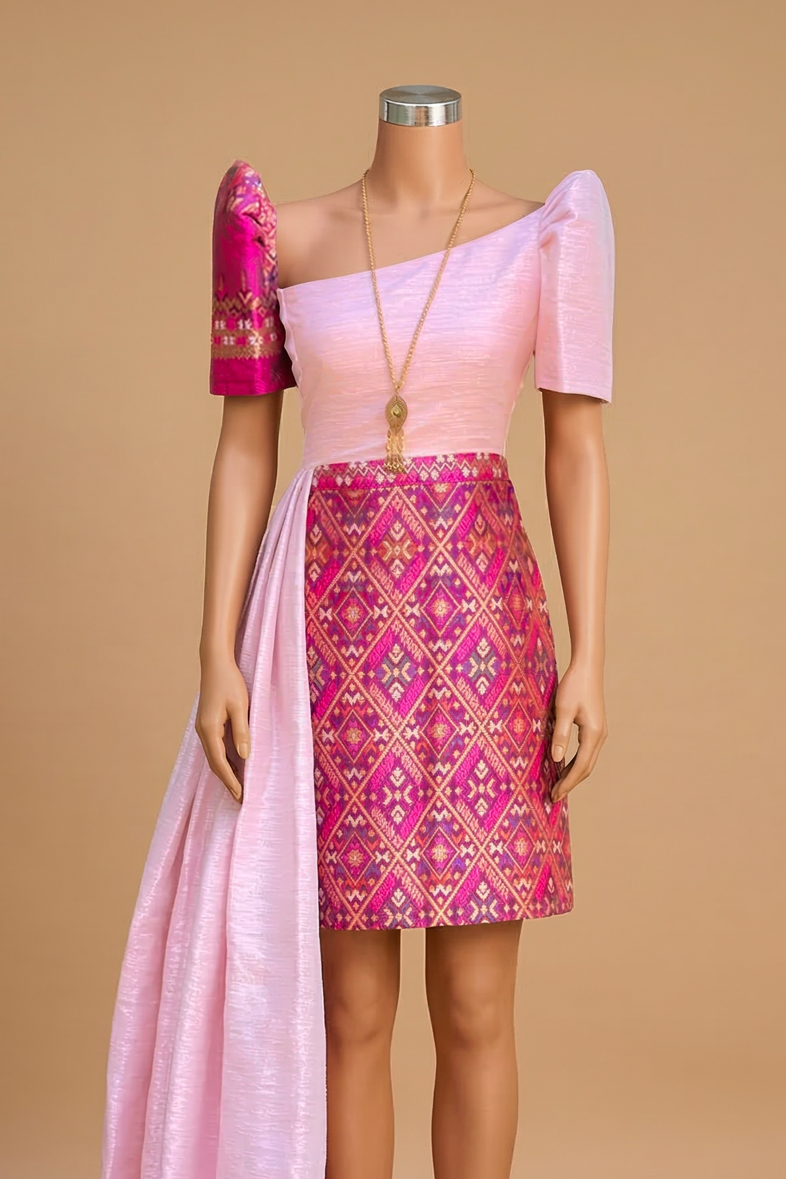 Pink Filipiniana Dress
