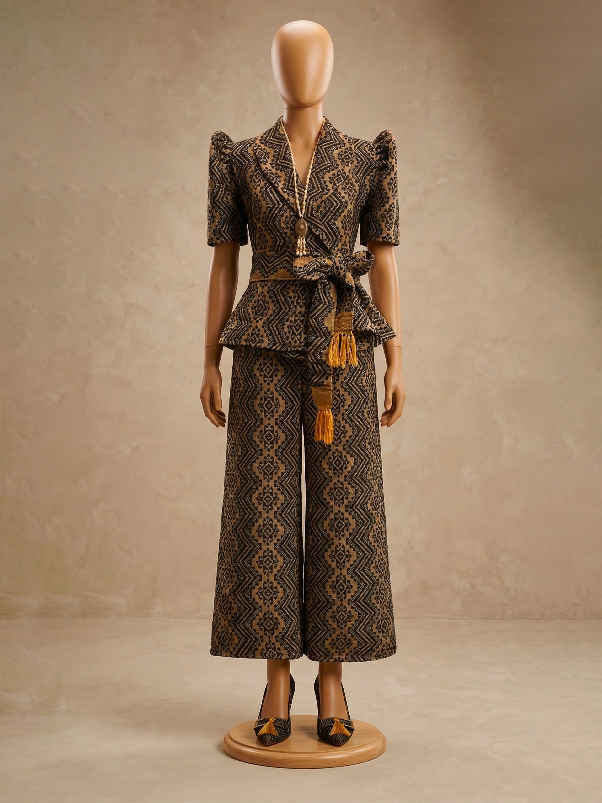 JOVELYN HANDWOVEN PINILIAN FILIPINIANA SET - HW005