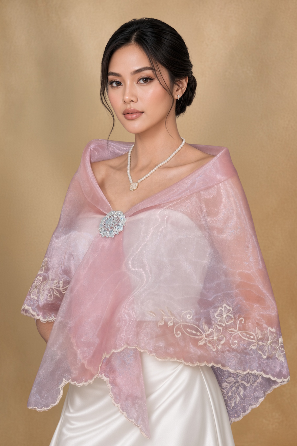 Pink Filipiniana Alampay