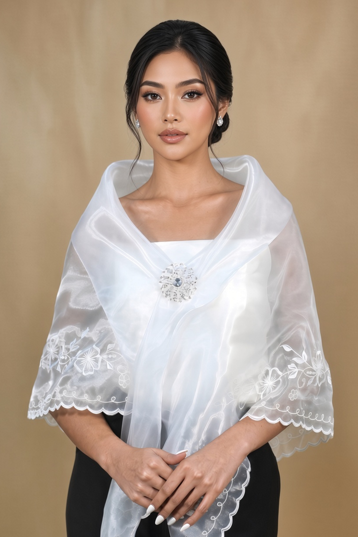 Organza Filipiniana Alampay 