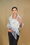 White Alampay Scarf for Cultural Events