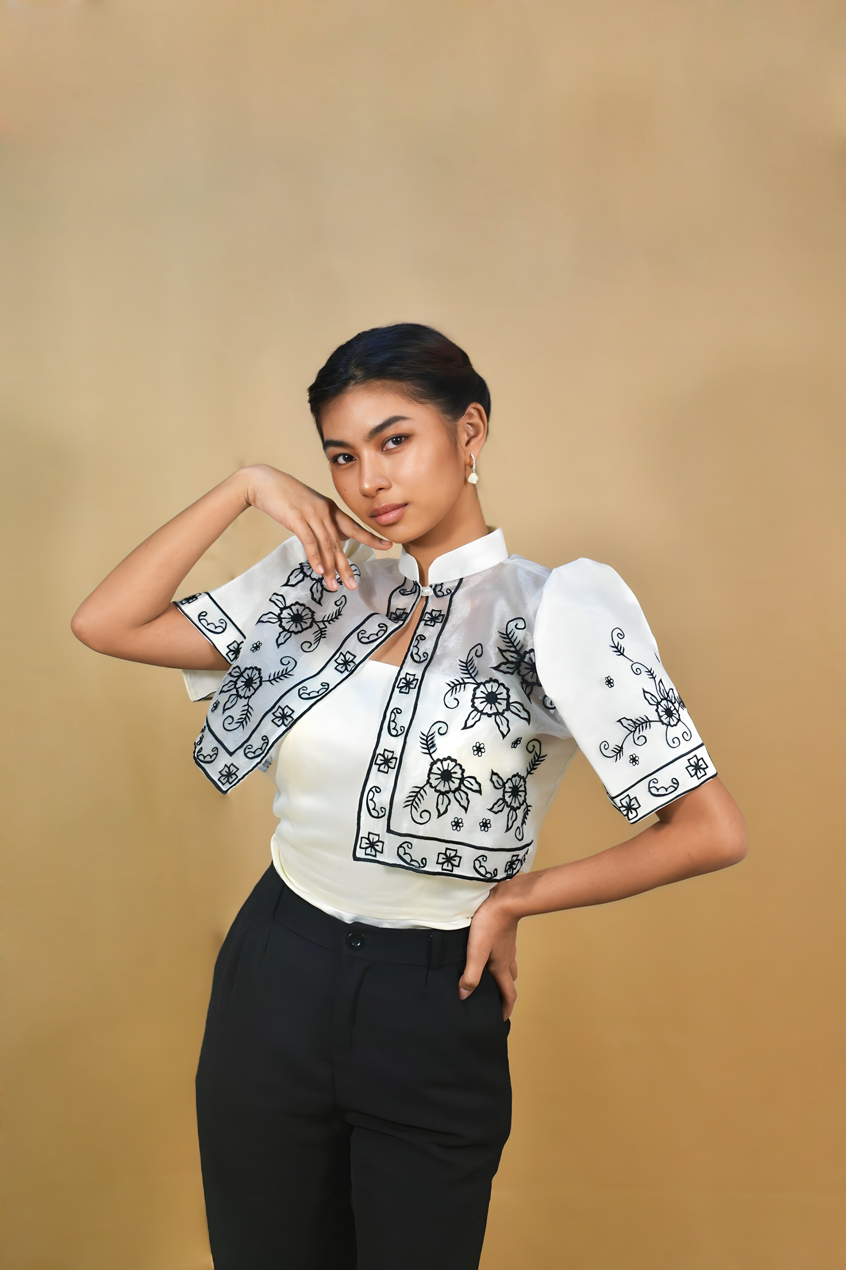 Organza Filipiniana Bolero