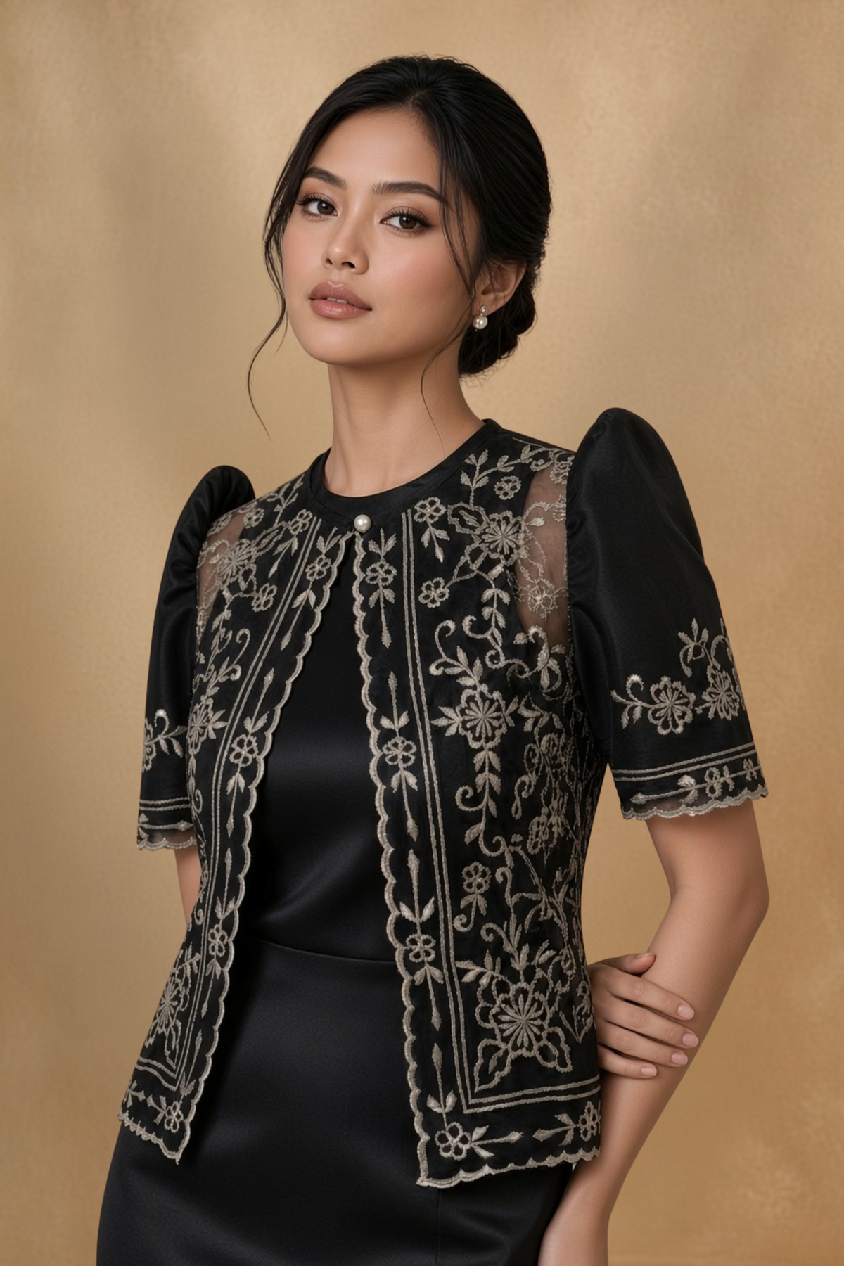 Premium Organza Filipiniana Bolero