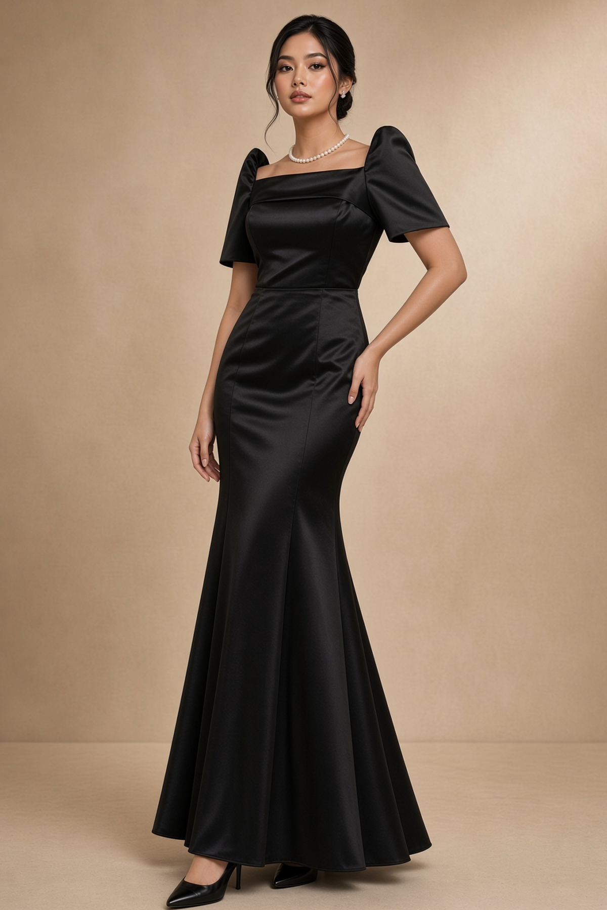 Black Duchess Filipiniana Dress