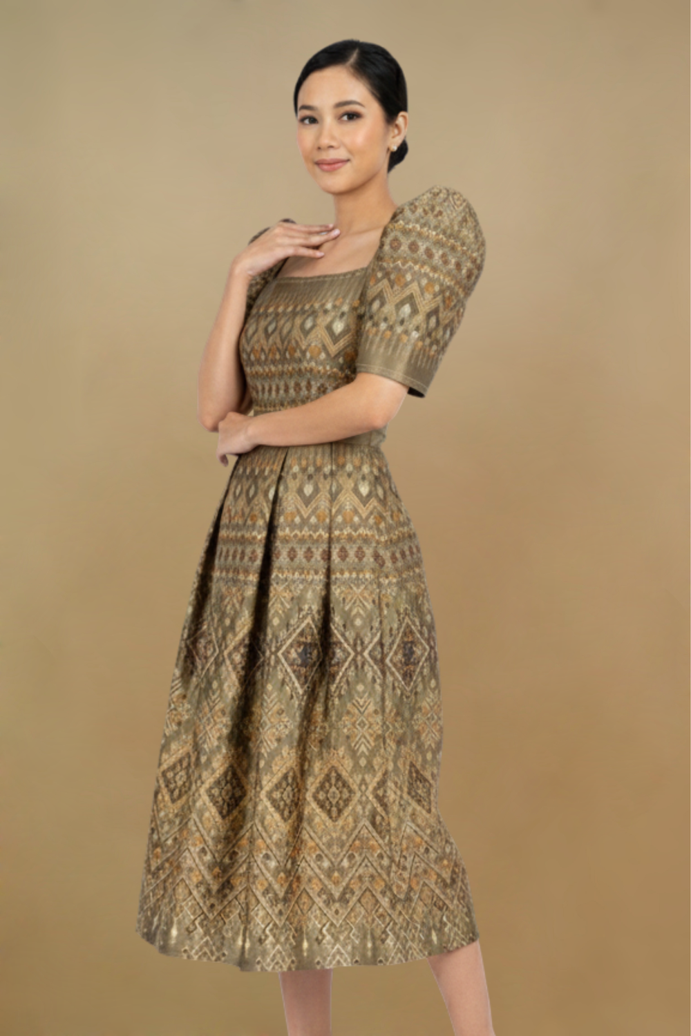 silk dress philippines Filipiniana Silk Base Strap Dress Philippines