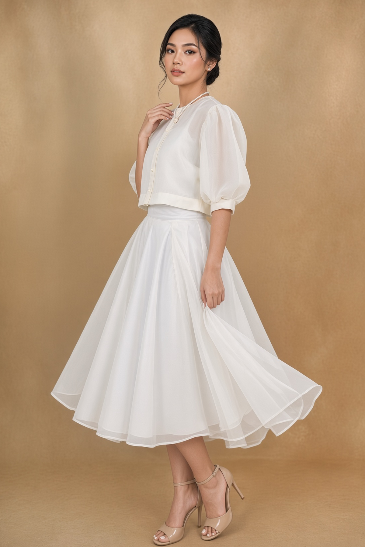 Modern Terno Filipiniana Dress