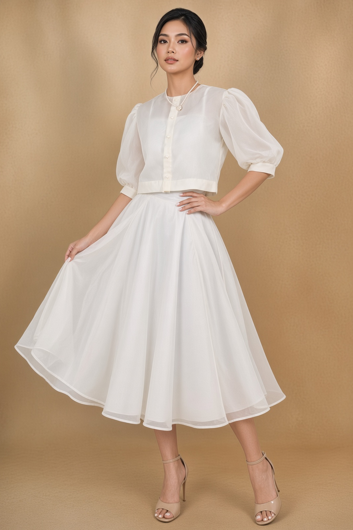 Elegant Filipiniana Dress