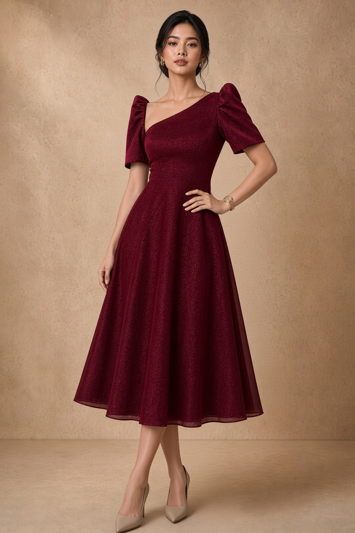 Red Filipiniana Dress