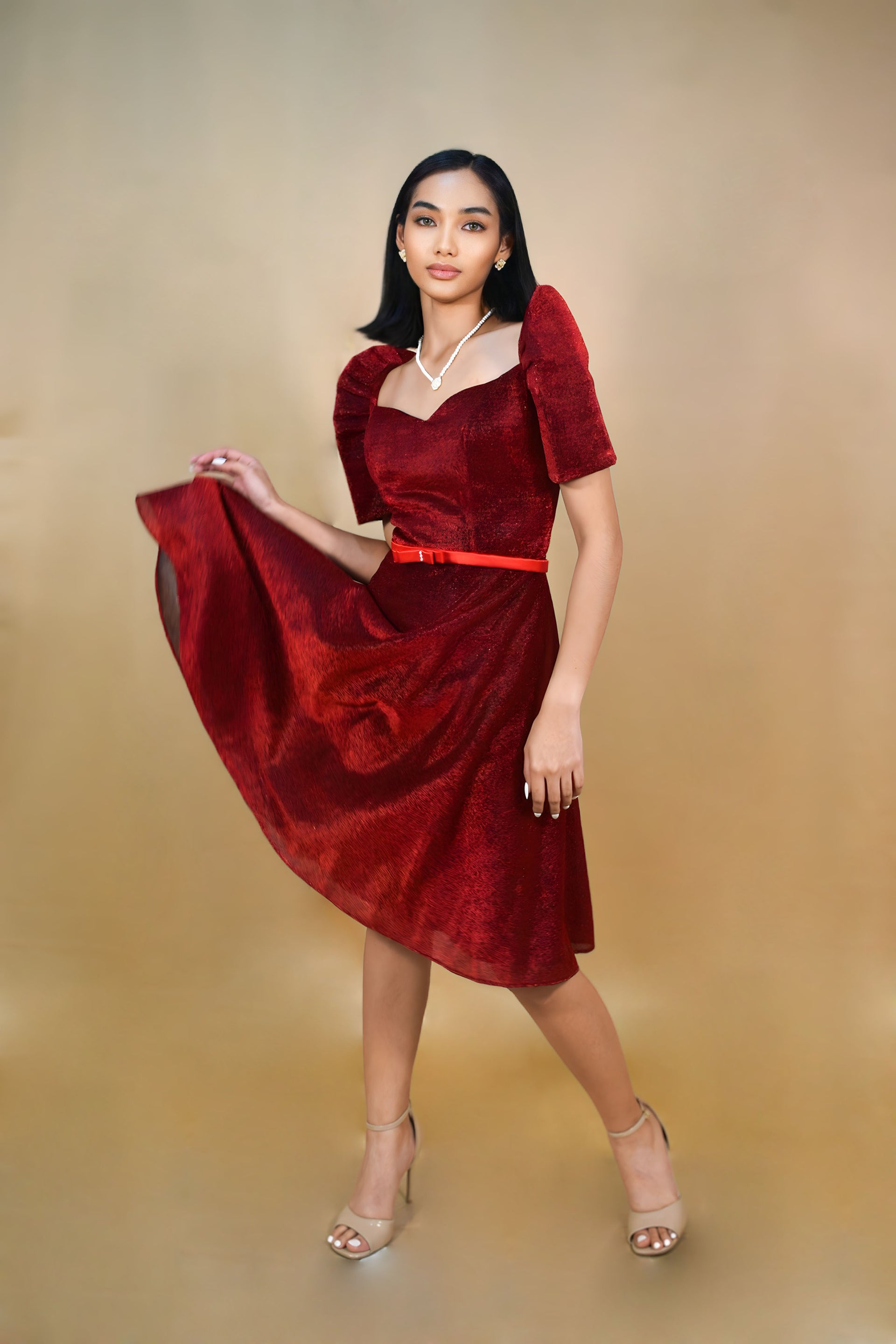 Red Candy Crush Filipiniana Dress