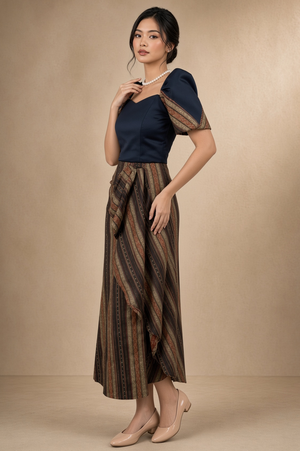 Elegant Filipiniana Dress