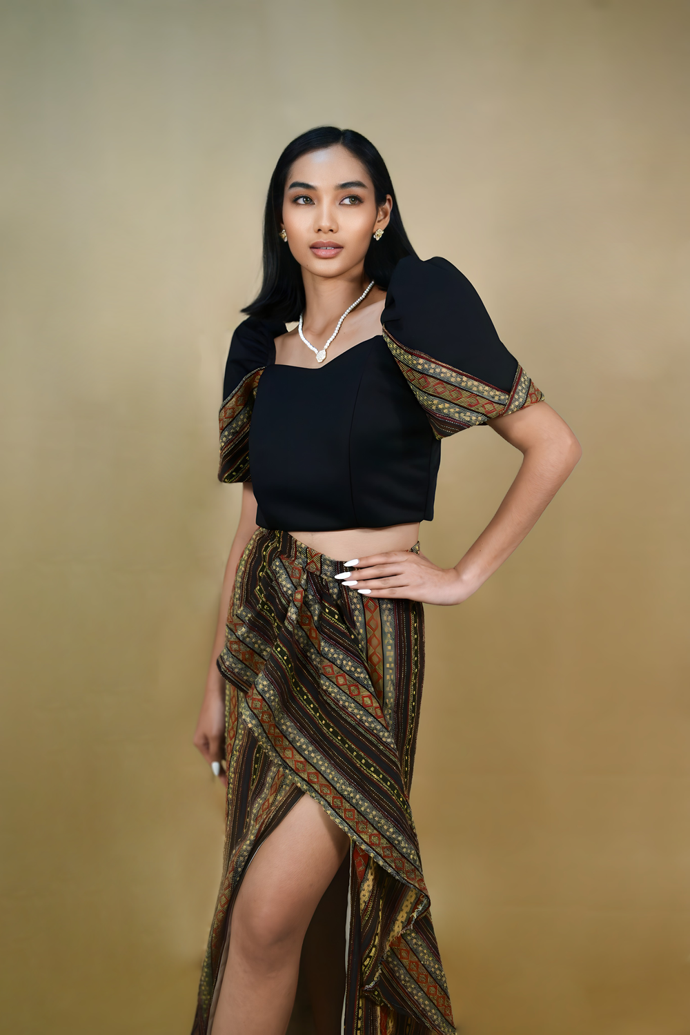 filipiniana dress black Mark Bumgarner Spring/Summer 2019