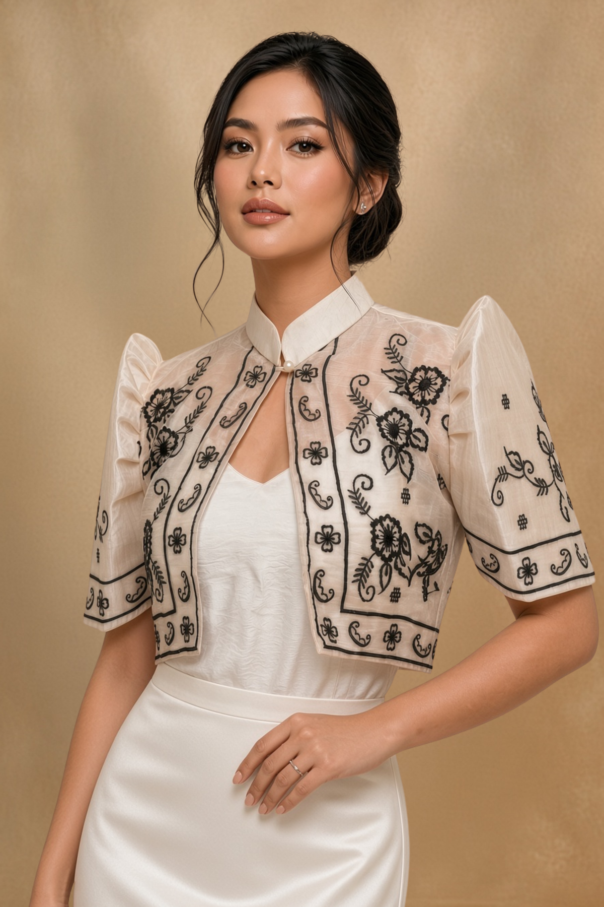 Organza Filipiniana Bolero