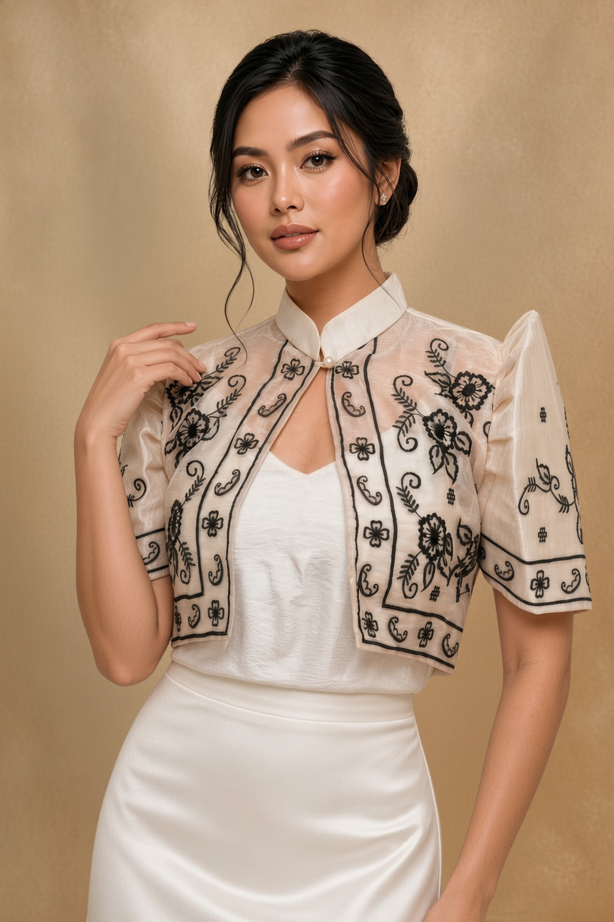 White Filipiniana Bolero