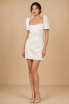White Filipiniana Midi Dress
