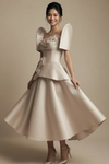 Beige Filipiniana Dress