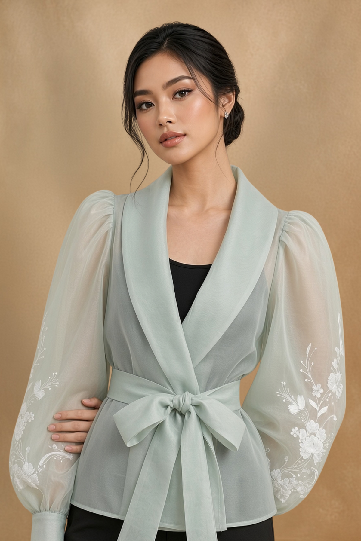 Hand Painted Filipiniana Kimona