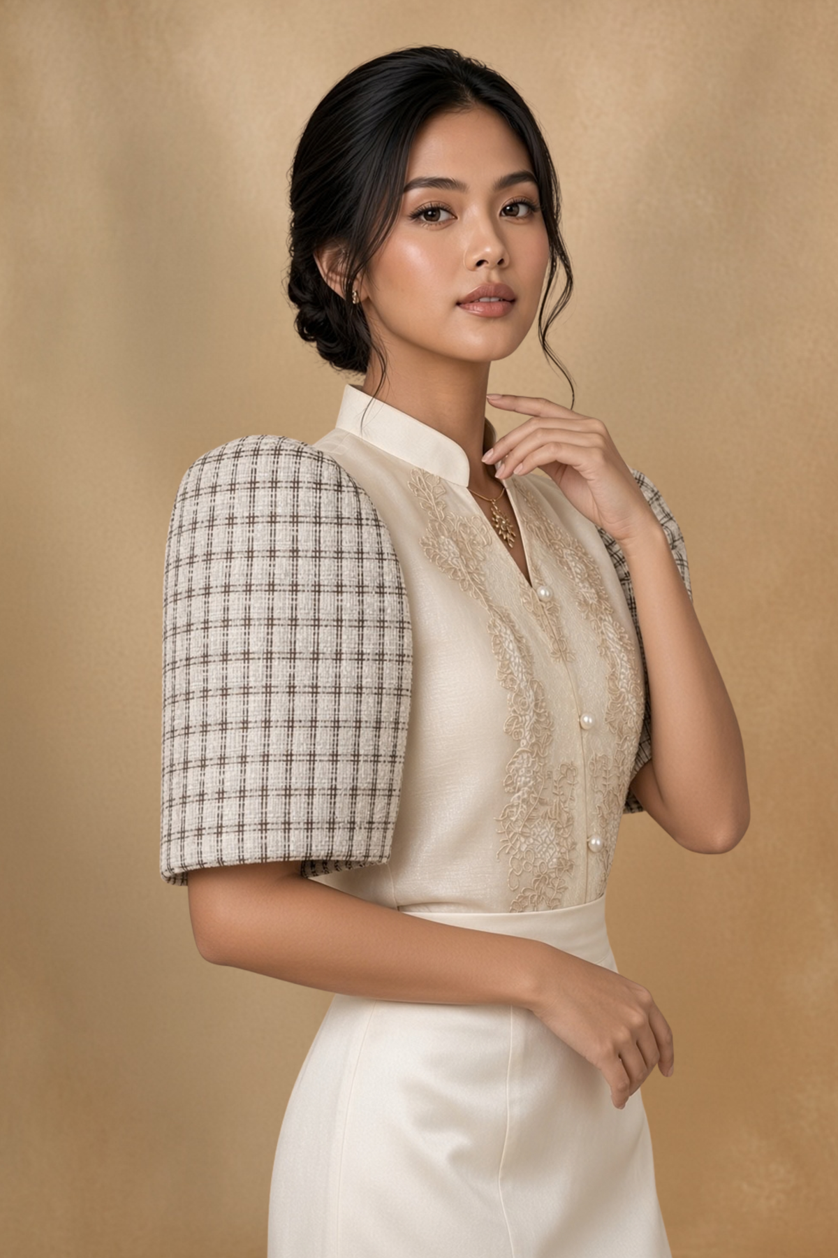 Organza Filipiniana Bolero