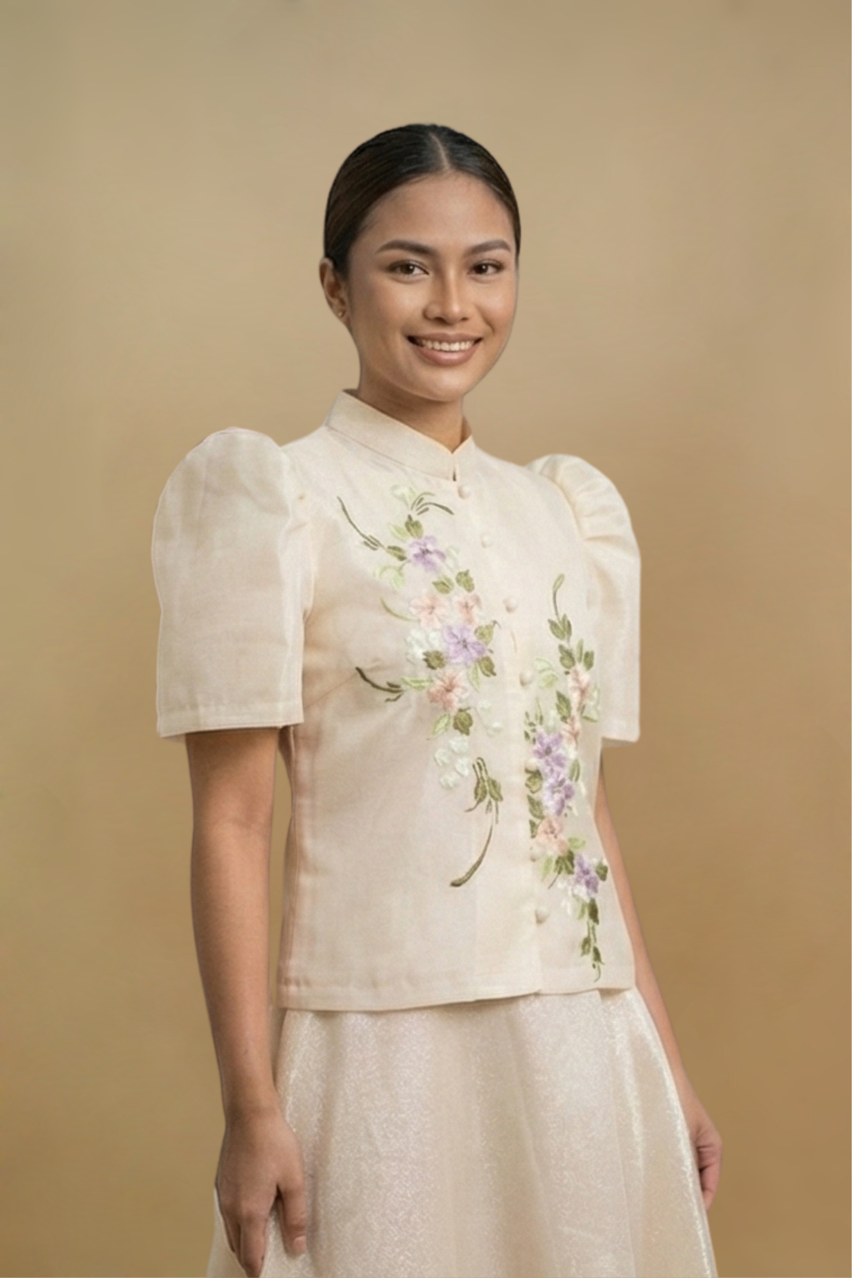 Hand-Painted Classic Filipiniana Blouse 