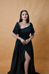 Black Filipiniana Long Gown