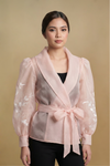 Pink Hand-Painted Filipiniana Panuelo