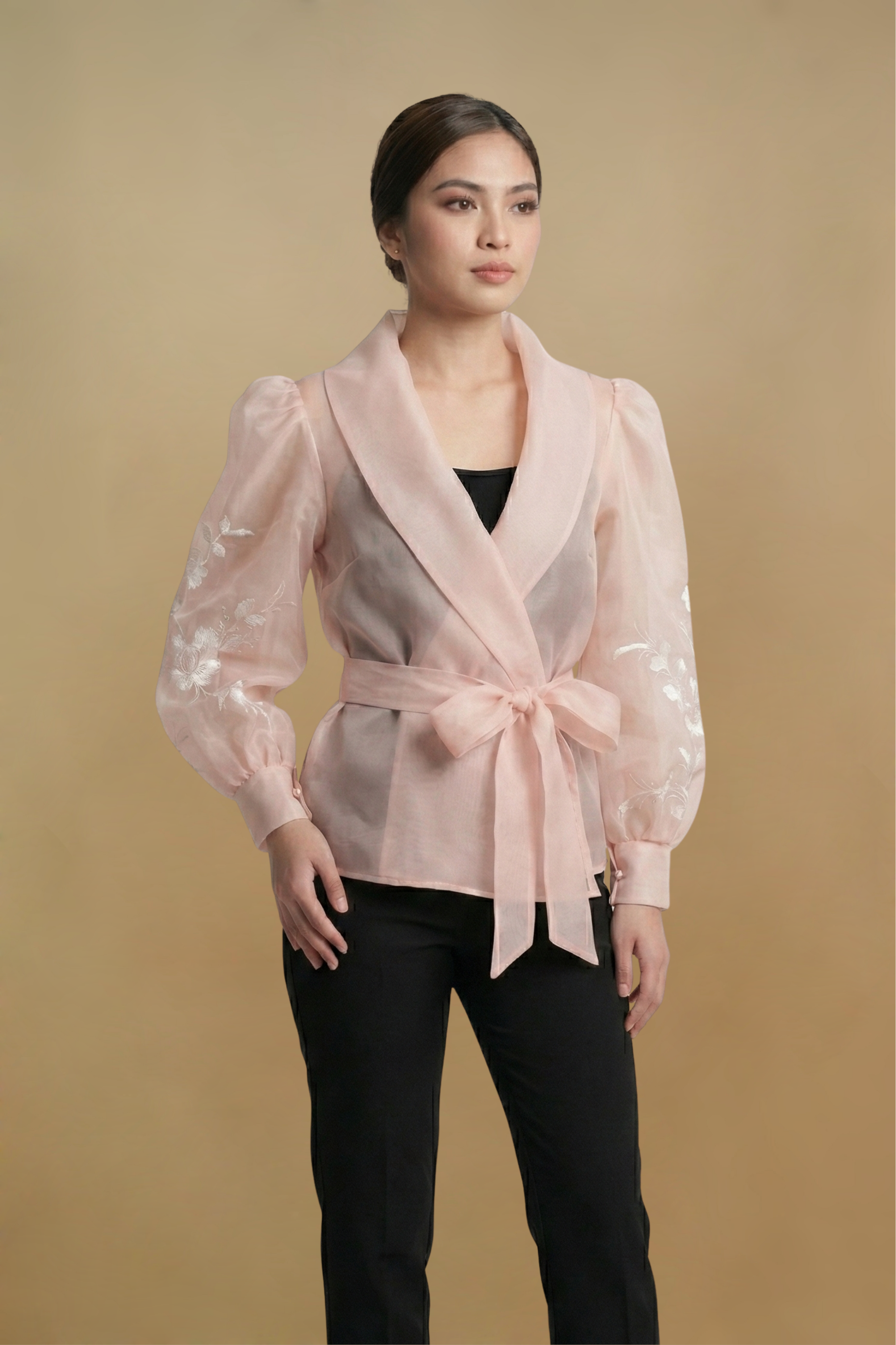 Floral Hand-Painted FIlipiniana Panuelo