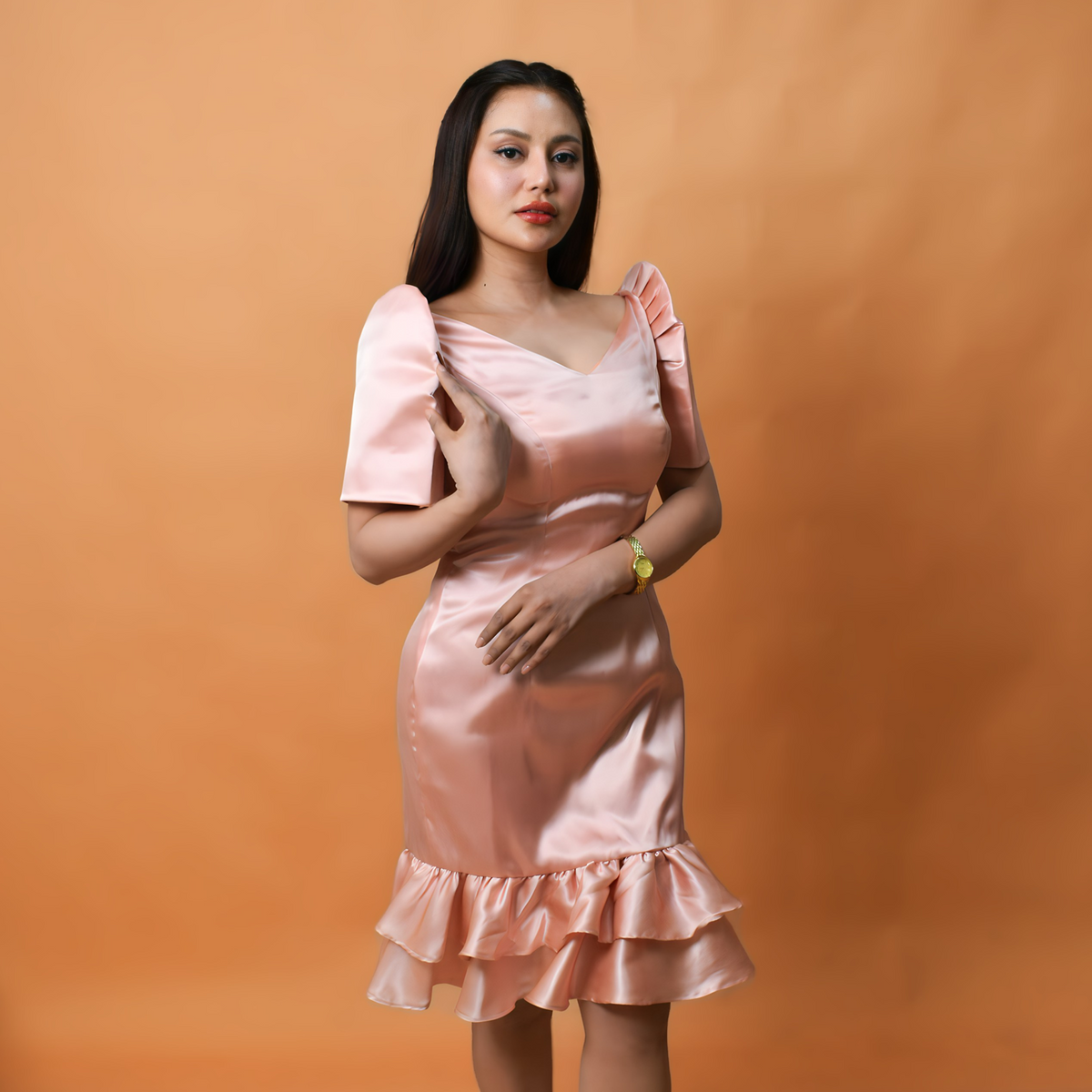v. chapman caterina corset ruffle dress The in Light Pink Tapestry Rose 14 / Light Pink Tapestry Rose Material:55% Linen 45% Rayon Separated Shorts Satin Lingerie Style Mini 100% Cotton