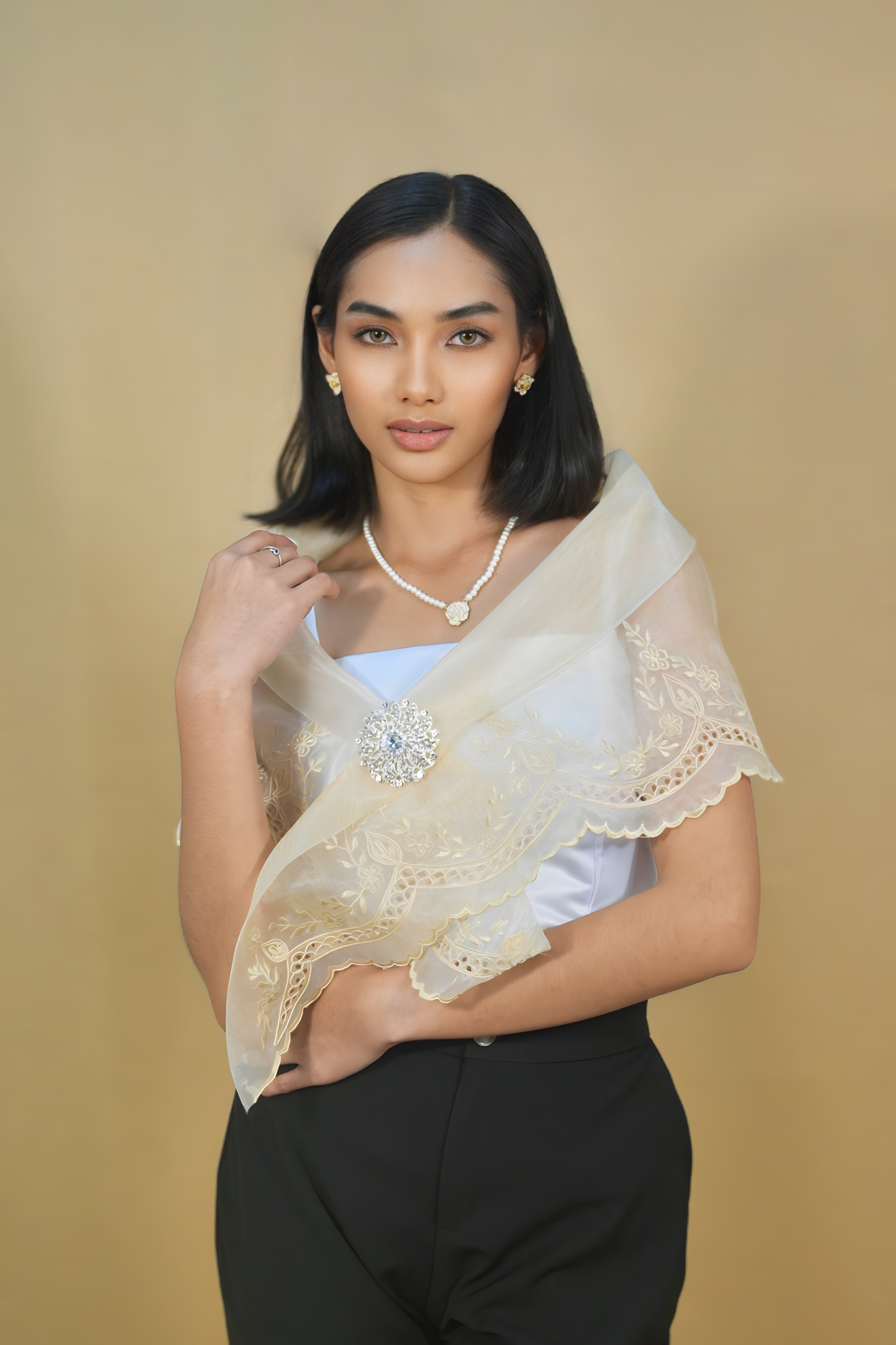 Cultural Occasions Beige Alamapay for Women