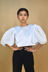 Timeless White Shinny Filipiniana Blouse